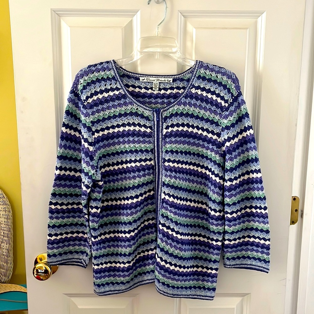 Pristine condition! David Brooks Women’s Knit Cardigan. Full Zip